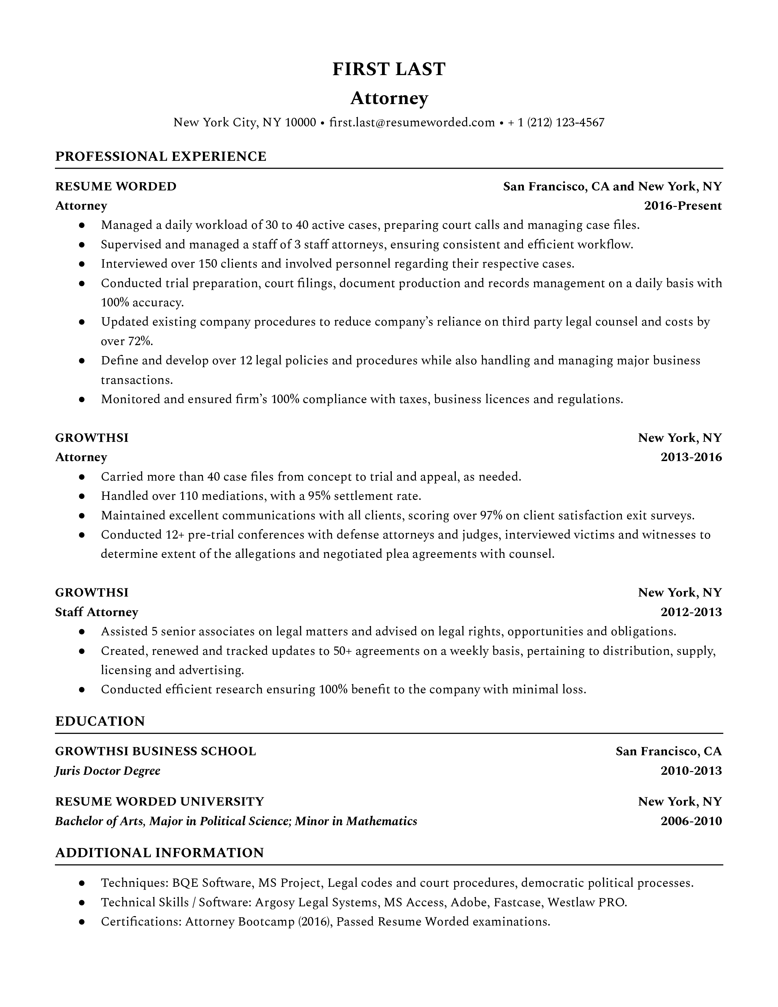 Essential Guide: What To Put On A Law Resume