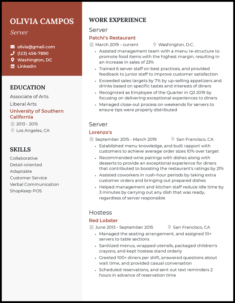 Essential Tips on What To Put On A Serving Resume