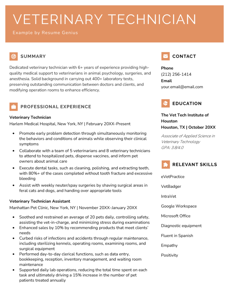 What To Put On Resume For Vet Tech: Essential Skills and Experience to Highlight