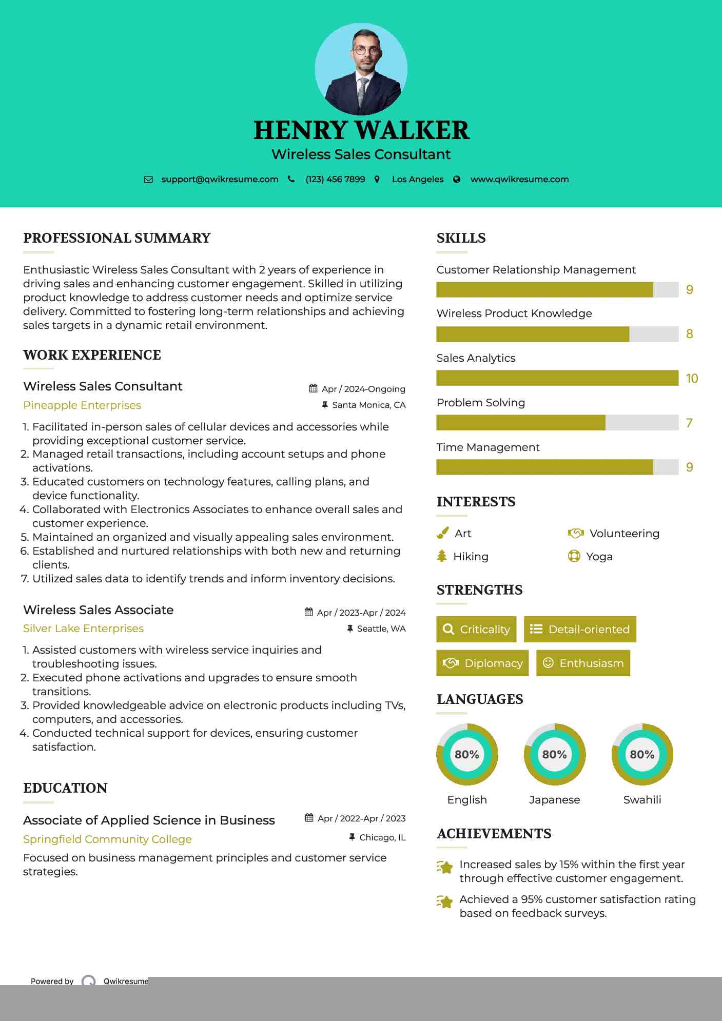 Crafting the Perfect Wireless Sales Associate Job Resume: Tips and Examples